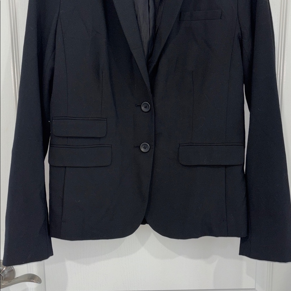 NWOT Gap Black Double Pocket Classic Women's Stretch Blazer Size 2 - Picture 2 of 6